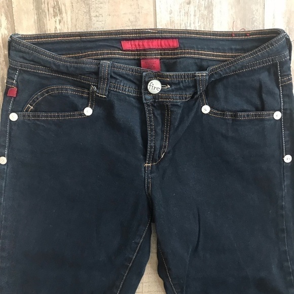 Fire Shawna Ankle Zip Dark Wash Skinny Jeans Jr Size 11 - Picture 5 of 11